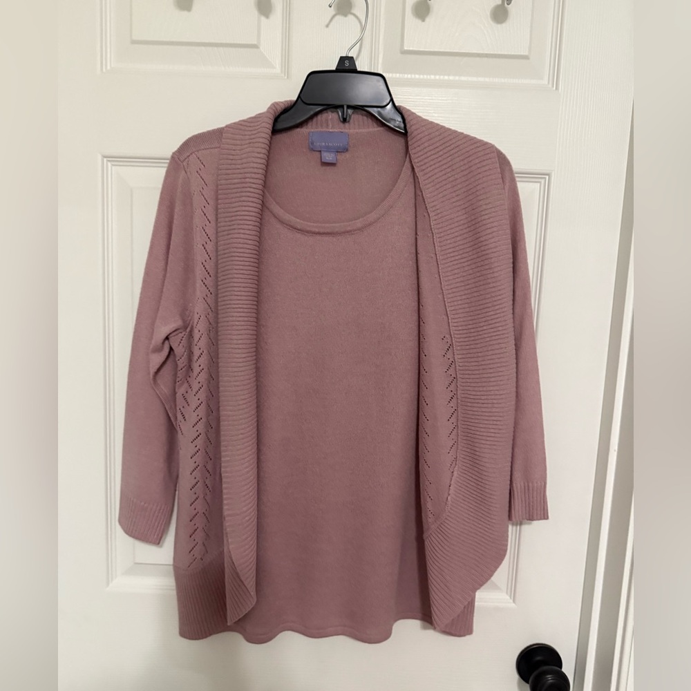 Laura Scott Women's Sweater - Soft Purple - Picture 2 of 2
